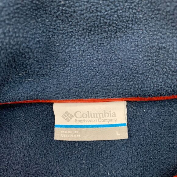 Columbia Fleece Sweater Mens L Large Blue Mountain Side Colorblock 1/2 Zip - Picture 6 of 12